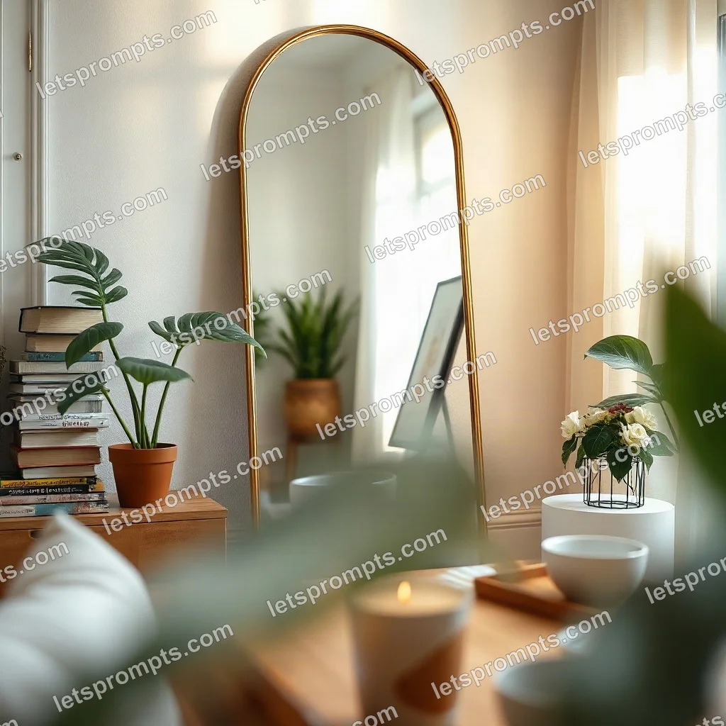 Lifestyle Catalog Arched Mirror — AI image prompt sample