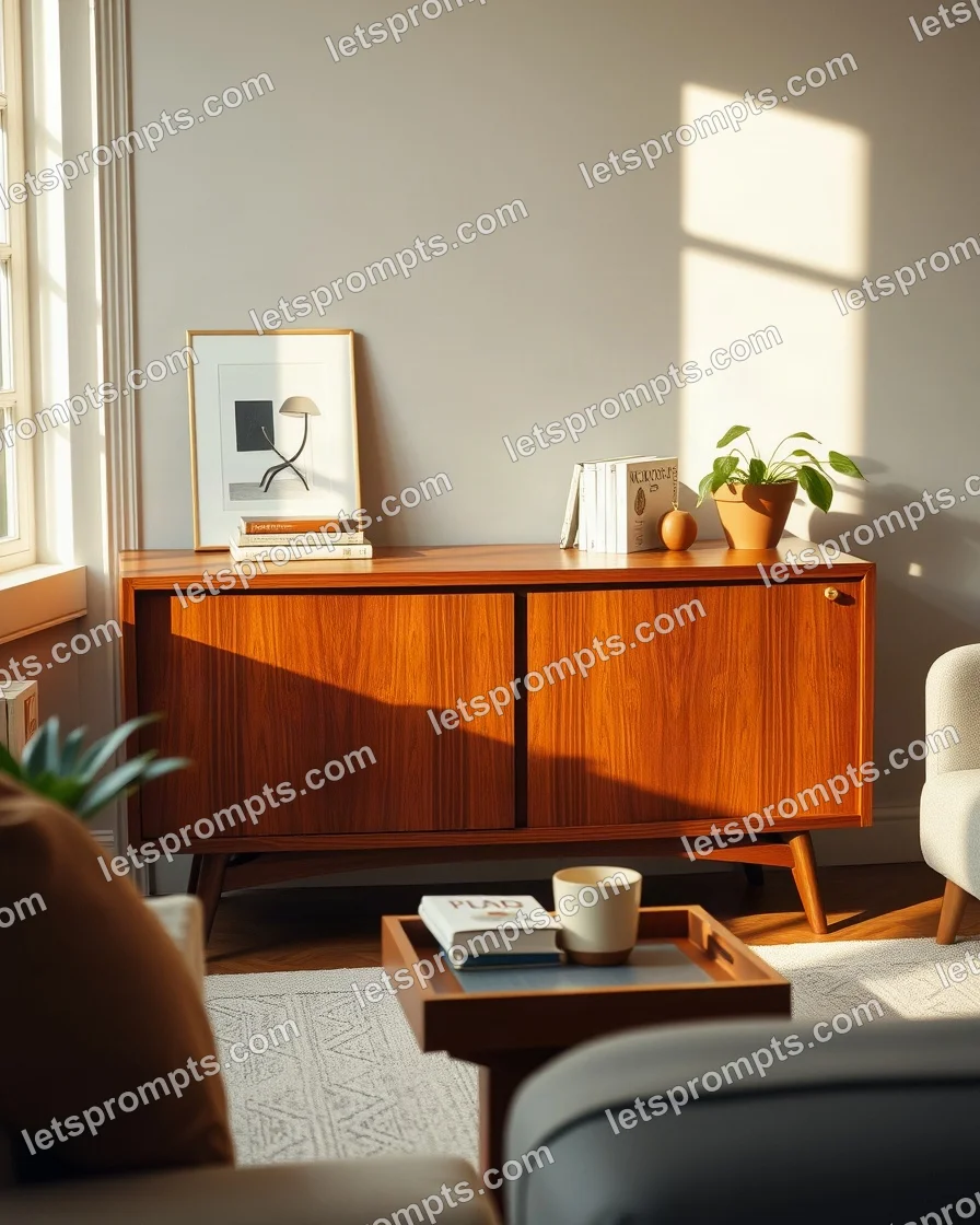 Lifestyle Catalog Teak Sideboard — AI image prompt sample