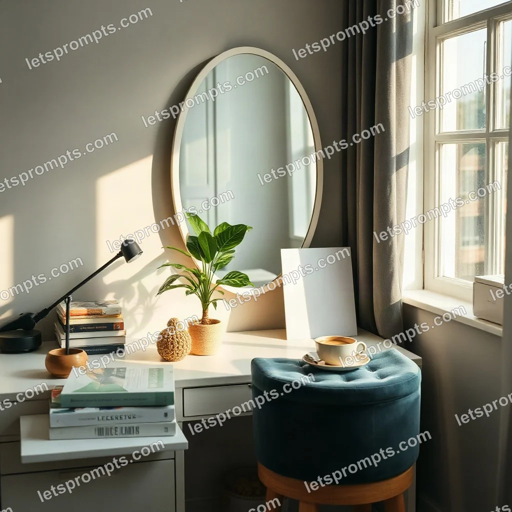 Lifestyle Catalog Vanity Table — AI image prompt sample