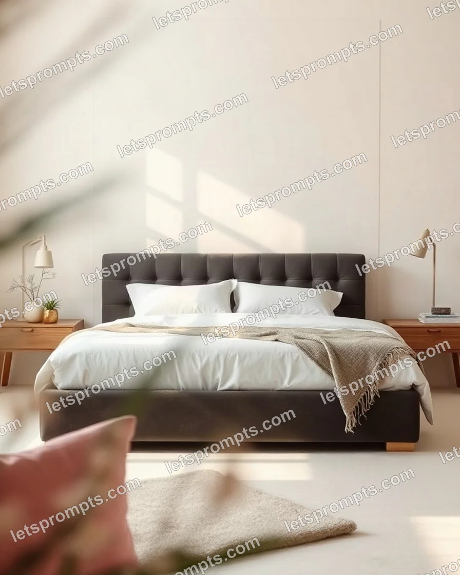 Studio Velvet Bed — AI image prompt sample