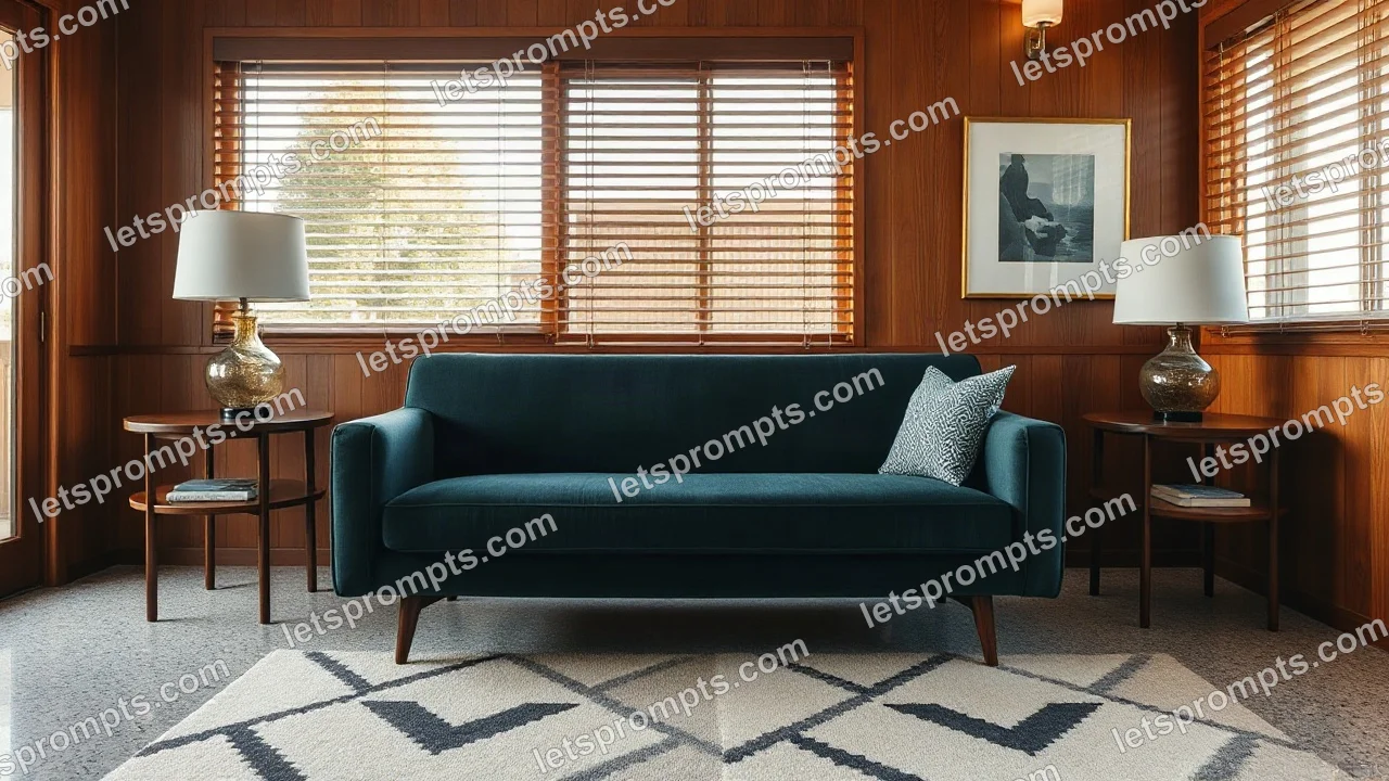 Mid-Century Chaise Longue — AI image prompt sample