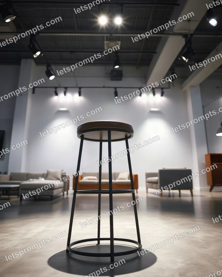Showroom Bar Stool — AI image prompt sample