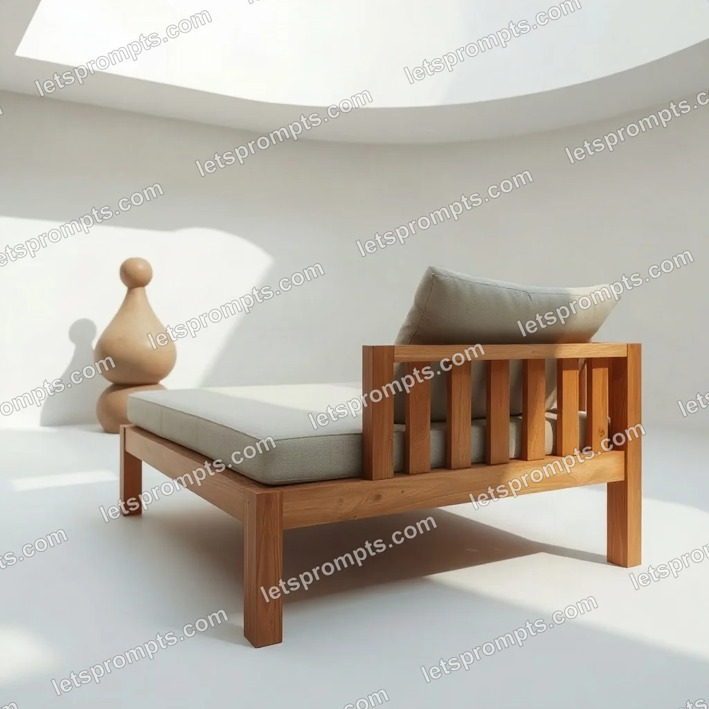 Minimal White Outdoor Lounger — AI image prompt sample