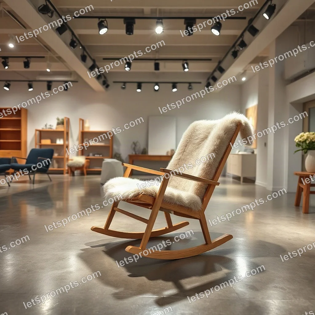 Showroom Rocking Chair — AI image prompt sample