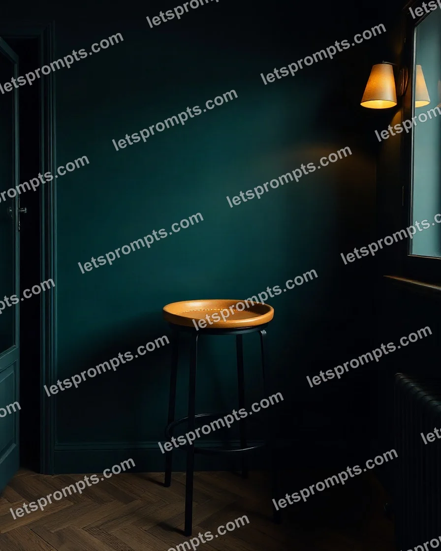 Dark Moody Bar Stool — AI image prompt sample