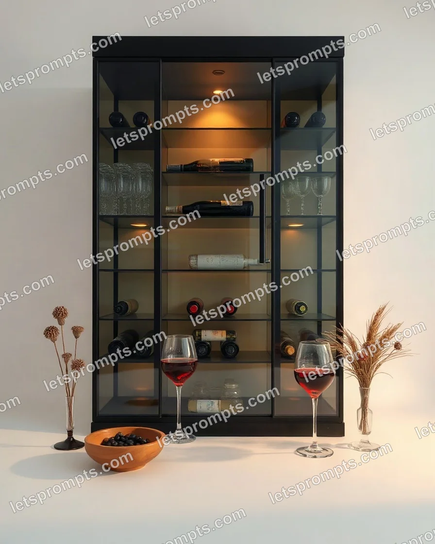 Studio Wine Cabinet — AI image prompt sample