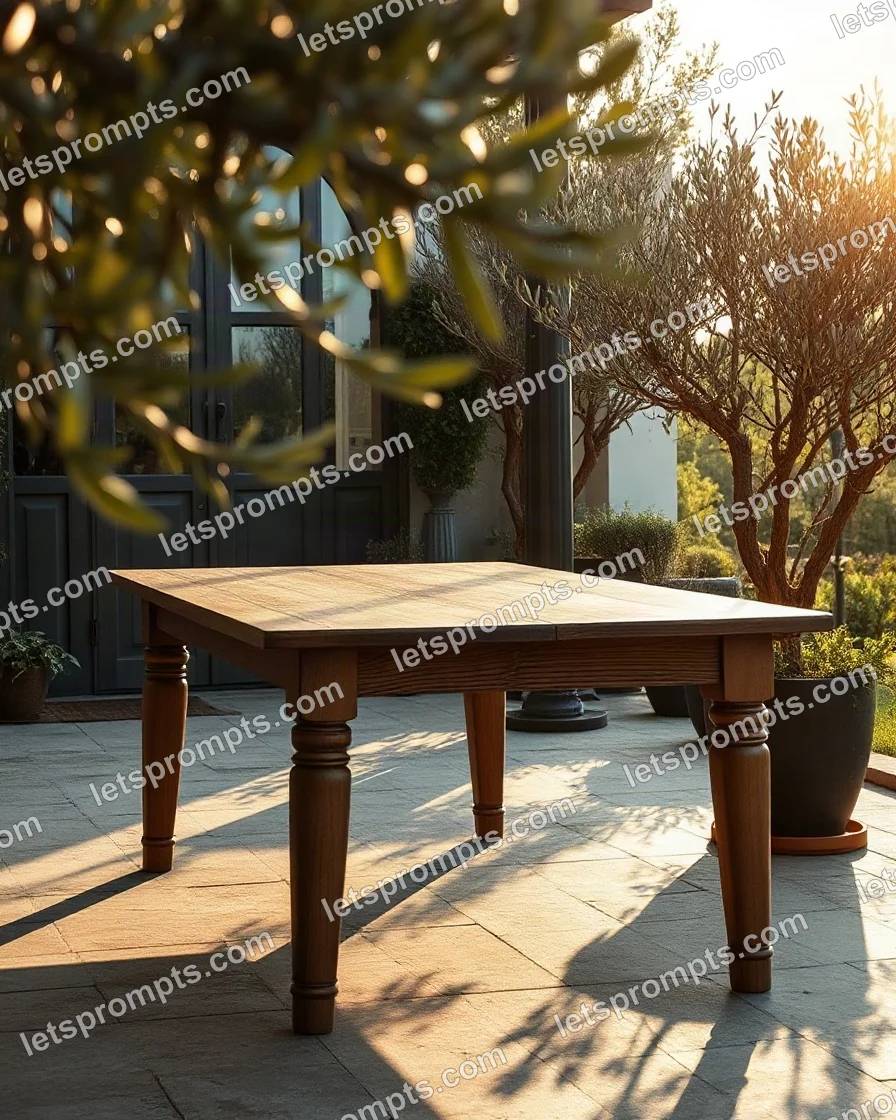 Garden Terrace Dining Table — AI image prompt sample