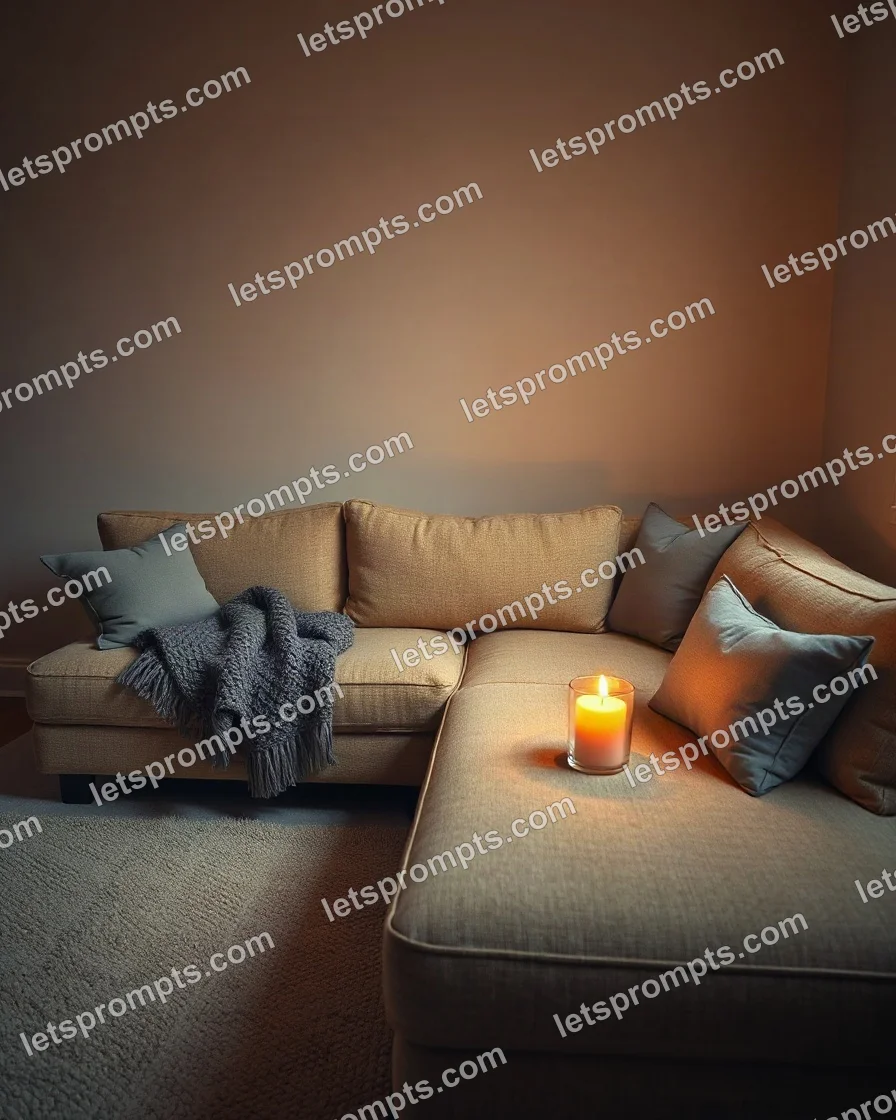 Cozy Evening Modular Sectional — AI image prompt sample