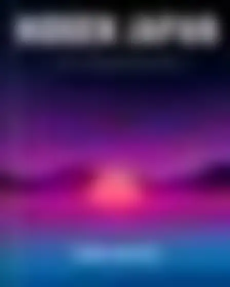 Print Layout AI image prompt for a neon retro travel guide cover: retro-futurist neon gradient with a glowing sun and a perspective grid horizon. Written for Flux 1.1 Pro on a 4:5 canvas, with lighting, materials, lens, angle and composition direction included.