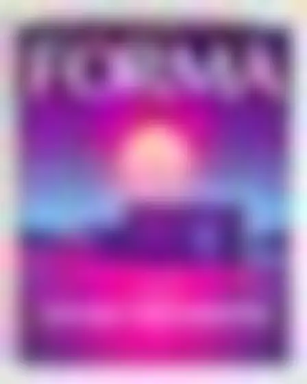 A professional editorial design prompt: neon retro architecture magazine cover, retro-futurist neon gradient with a glowing sun and a perspective grid horizon. Optimised for Flux 1.1 Pro on a 4:5 canvas.