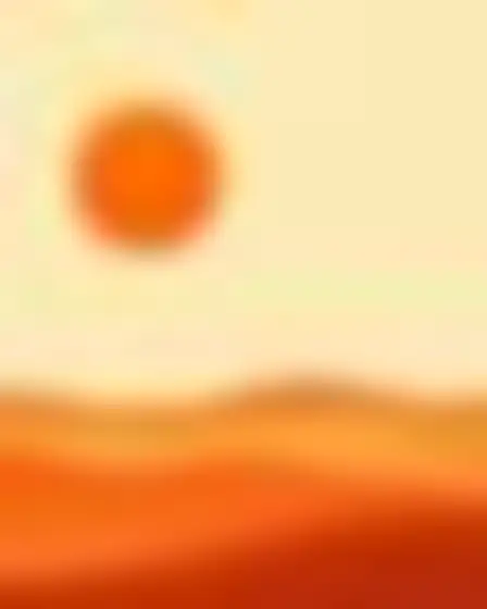 Fine Art AI image prompt for a retro organic blobs sun and moon: flat retro pattern of smooth interlocking organic blob shapes in saturated orange on cream with crisp vector edges. Written for Imagen 4 on a 1:1 canvas, with lighting, materials, lens, angle and composition direction included.