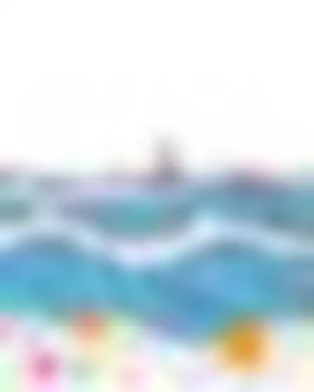 Digital Painting AI image prompt for a memphis doodle pattern ocean waves: playful Memphis-style pattern of squiggles, dots, flowers and confetti shapes in bright pink, blue, green and orange on white. Written for Flux 1.1 Pro on a 2:3 canvas, with lighting, materials, lens, angle and composition direction included.