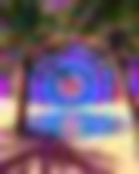 Op-Art Psychedelic Palm Oasis — AI image prompt sample