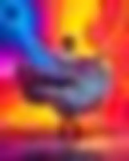 Copy-ready Flux 1.1 Pro prompt for a op-art psychedelic dancer in motion (editorial illustration). Psychedelic op-art of concentric rainbow rings, zebra stripes and optical wave patterns in vivid saturated colour, with lighting, materials, camera, angle and composition details for a 1:1 image.