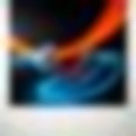 Editorial Illustration AI image prompt for a neon motion glow reaching hands: blurred long-exposure neon glow in orange and electric blue with soft motion trails on a dark ground. Written for Midjourney v7 on a 1:1 canvas, with lighting, materials, lens, angle and composition direction included.