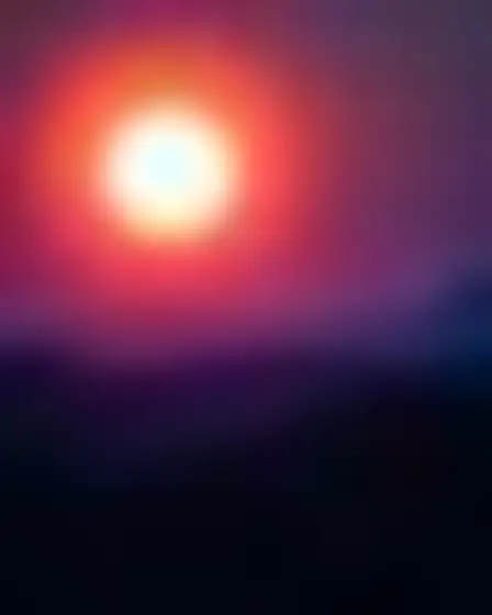 A professional fine art prompt: neon motion glow sun and moon, blurred long-exposure neon glow in orange and electric blue with soft motion trails on a dark ground. Optimised for Flux 1.1 Pro on a 4:5 canvas.
