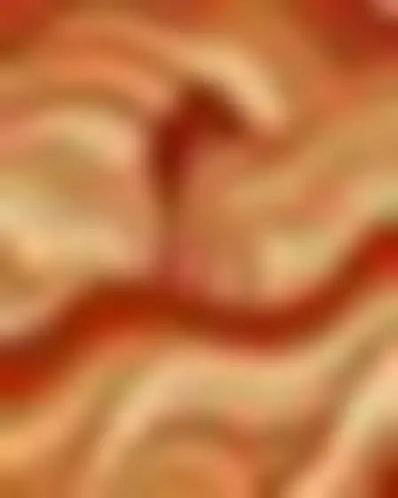Editorial Illustration AI image prompt for a woodgrain waves embracing couple: flowing 1970s wood-grain wave lines in rust, cream, sage and brown forming layered arches and ripples like inlaid veneer. Written for Flux 1.1 Pro on a 1:1 canvas, with lighting, materials, lens, angle and composition direction included.