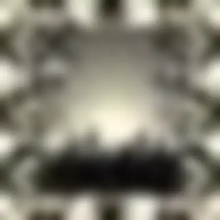 Quarter-Circle Tile Pattern City Skyline — AI image prompt sample