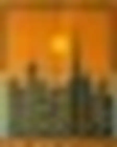 A professional conceptual art prompt: papyrus city skyline, ancient Egyptian papyrus painting with flat profile figures, hieroglyph borders and ochre, turquoise and gold pigments. Optimised for GPT Image on a 4:3 canvas.