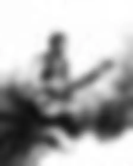 Fine Art AI image prompt for a monochrome fluid ink oud player: black and white fluid ink art with marbled ripples, smoky gradients and soft liquid swirls. Written for GPT Image on a 1:1 canvas, with lighting, materials, lens, angle and composition direction included.