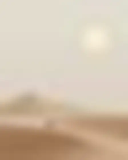 Copy-ready Stable Diffusion XL prompt for a misty minimal landscape desert dunes (editorial illustration). Minimal abstract landscape in washed grey and warm beige with soft horizontal bands, faint distant forms and plaster texture, with lighting, materials, camera, angle and composition details for a 4:3 image.