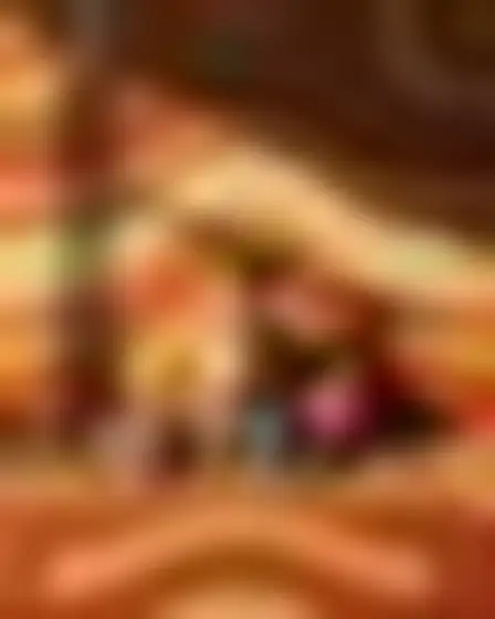 A professional digital painting prompt: woodgrain waves fruit still life, flowing 1970s wood-grain wave lines in rust, cream, sage and brown forming layered arches and ripples like inlaid veneer. Optimised for Stable Diffusion XL on a 4:5 canvas.