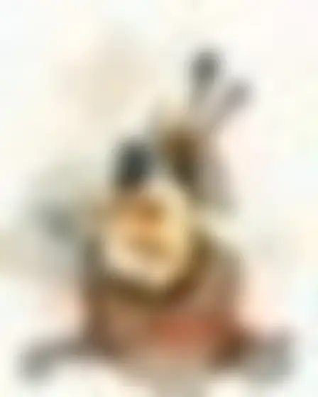 Translucent Watercolor Oud Player — AI image prompt sample