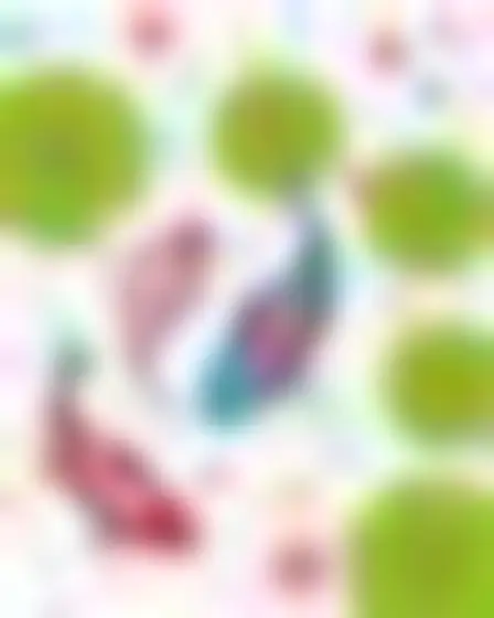 Copy-ready Flux 1.1 Pro prompt for a memphis doodle pattern koi pond (conceptual art). Playful Memphis-style pattern of squiggles, dots, flowers and confetti shapes in bright pink, blue, green and orange on white, with lighting, materials, camera, angle and composition details for a 4:5 image.